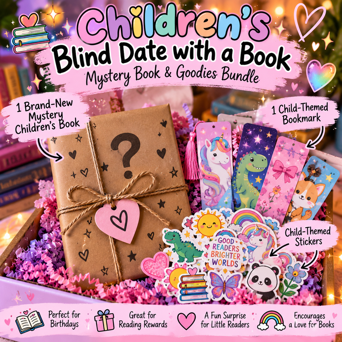 ππ Children's Blind Date with a Book | Mystery Book & Goodies Bundle